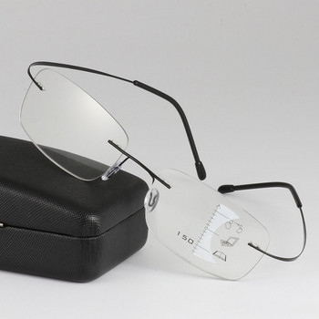 Γυαλιά χωρίς πλαίσιο πλαίσιο πολλαπλής εστίασης γυαλί προοδευτικής ανάγνωσης για γυναίκες Ανδρικά Πρεσβυωπικά γυαλιά οράσεως Μεγεθυντικός φακός Γέρος