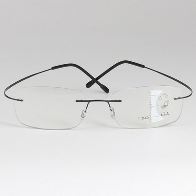Keret nélküli szemüveg keret keret nélküli, többfókuszos progresszív olvasóüveg nőknek Férfiak Presbyopic szemüvegek Nagyító Old Man