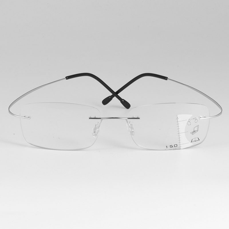 Berėmių akinių rėmelis be apvado daugiafokusinis progresyvus skaitymo stiklas moterims Vyrams Presbyopical Akiniai Didintuvas Senas Vyras