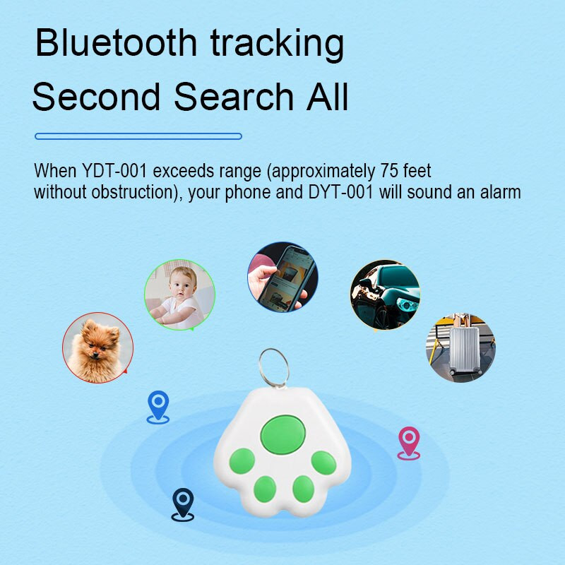 Dog Claw Uređaj za sprječavanje gubitka Bluetootha za mobilne telefone Novčanici Ključevi Ruksaci i uređaji za dvosmjerno pretraživanje