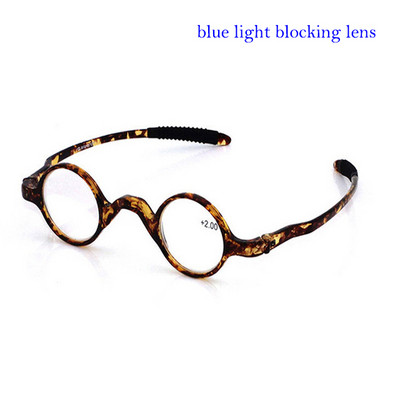 BEGREAT Muškarci Žene Naočale za čitanje Ultralake naočale Okrugli mali okvir koji blokira plavu svjetlost TR90 Naočale za oči očki dlâ zrenja
