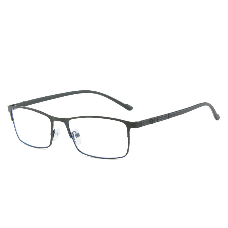 0 -0,5 -1,0 iki -6 metaliniai viso rėmo mėlyna šviesa blokuojantys studentų trumparegystę akiniai su laipsnio kvadrato skaitytuvo akiniais nuo 1,0 iki +4,0