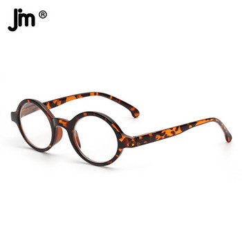 JM με ελατήριο μεντεσέ Στρογγυλά Γυαλιά Ανάγνωσης Γυναικεία Ανδρικά Μεγεθυντικός φακός Διόπτρας Πρεσβυωπικά Γυαλιά Μαύρα +0,5 +6