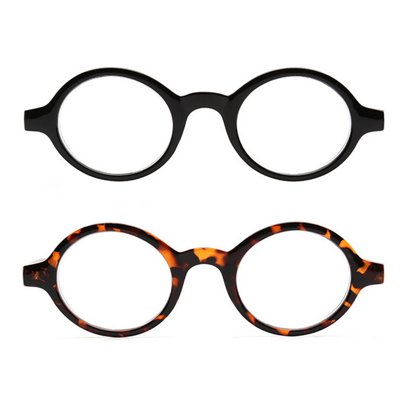 Okrugle naočale za čitanje JM Spring Hinge Žene Muškarci Dioptrijsko povećalo Naočale za dalekovidnost Crne +0,5 +6