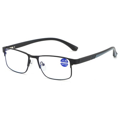 YOOSKE Ανδρικά επαγγελματικά γυαλιά ανάγνωσης Anti Blue Light Blocking Resin Plus Diopter Συνταγογραφικοί φακοί γυαλιών +1,00 έως +4,00