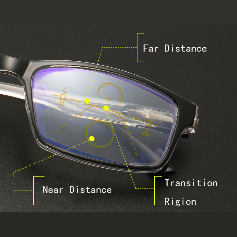 iboode Progressive Vyriški skaitymo akiniai Multifocal Anti Blue Rays Probyopic akiniai Mėlynos šviesos blokavimas +1,0 1,50 2,0 2,5 3,0 3,5