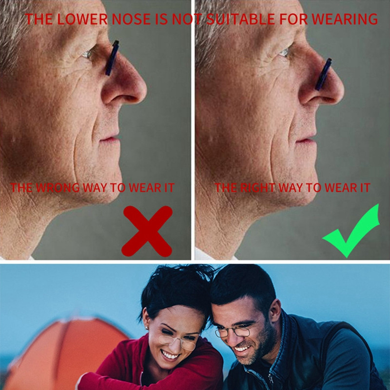 2019 Νεότερο Mini Sticky Glasses Reading Nose Clip σε γυαλιά πρεσβυωπίας Ανδρικός και γυναικείος γυάλινος σκελετός μαύρος υψηλής ποιότητας Unisex