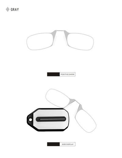 Μίνι κλιπ μύτης σε γυαλί ανάγνωσης για άνδρες για γυναίκες, φορητό φορητό μεγεθυντικό γυαλιά πρεσβυωπίας Γυναικεία γυαλιά