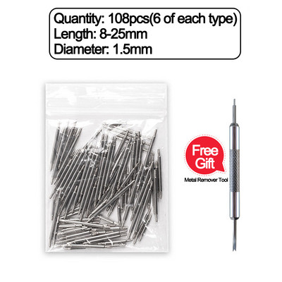 8mm-27mm Opružne šipke od nehrđajućeg čelika Remen za sat Opružne igle Alati za popravak narukvice Remen za sat Vezica Zatik Remen za sat Dodaci