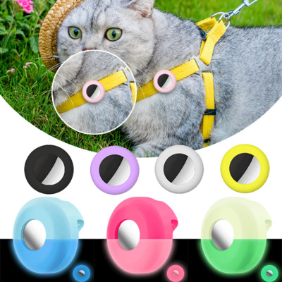 For Apple AirTag Luminous Silicone Cover Cat Dog Collar Coat Pet Anti Loss Locator Tracker Cover for Airtags Tracker Accessories
