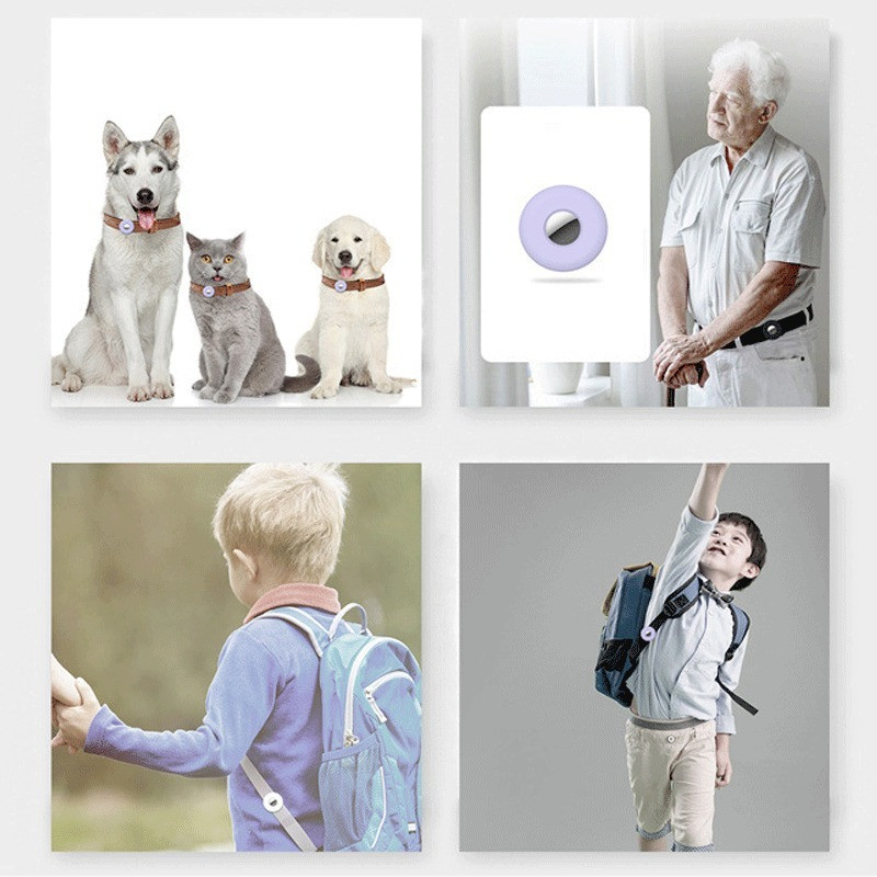 Skirtas Apple AirTag šviečiantis silikoninis dangtelis katės šunų antkaklio paltas naminiams gyvūnėliams nuo praradimo vietos stebėjimo priemonės dangtelis, skirtas oro žymų sekimo priedams