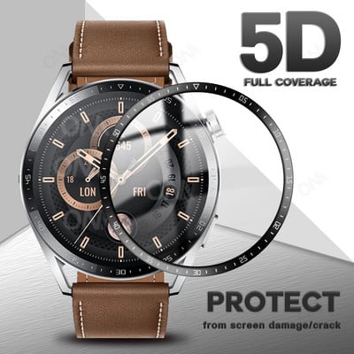 5D ekraanikaitsekile Huawei Watch GT 3 GT3 2 42mm 46mm 3 Pro Smart Watchi pehme kaitsekatte tarvikud (mitte klaasist)