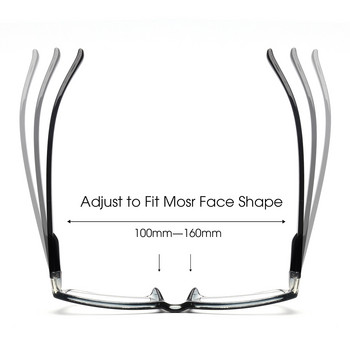 JM Rectangle Γυναικείες Ανδρικά γυαλιά ανάγνωσης Μεγεθυντικός φακός με ελατήριο μεντεσέδες διόπτρας Πρεσβυωπικά γυαλιά ανάγνωσης Τετράγωνο