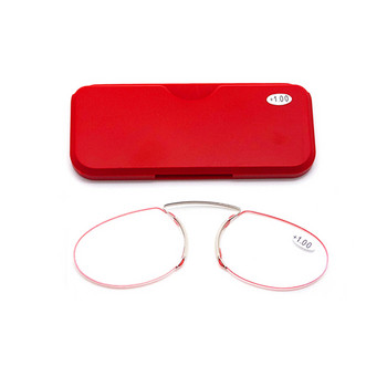 Мини очила за четене мъже жени щипка за нос четец синя светлина блокиране преносим портфейл очила за пресбиопия с калъф очила 2023