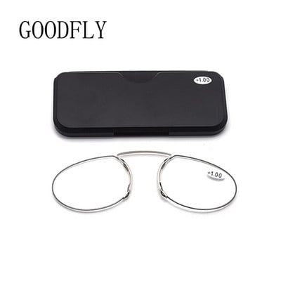 Mini Reading Glasses Men Women Nose Clip Reader Blue Light Blocking Portable Wallet Presbyopic Eyeglasses With Case Eyewear 2023