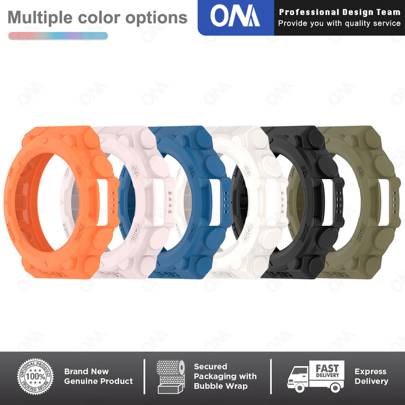 2 viename dėklas + grūdintas stiklas, skirtas Huami Amazfit T Rex 2 ekrano apsaugai ir buferio apsauginis dangtelis, skirtas Amazfit TRex 2 priedams