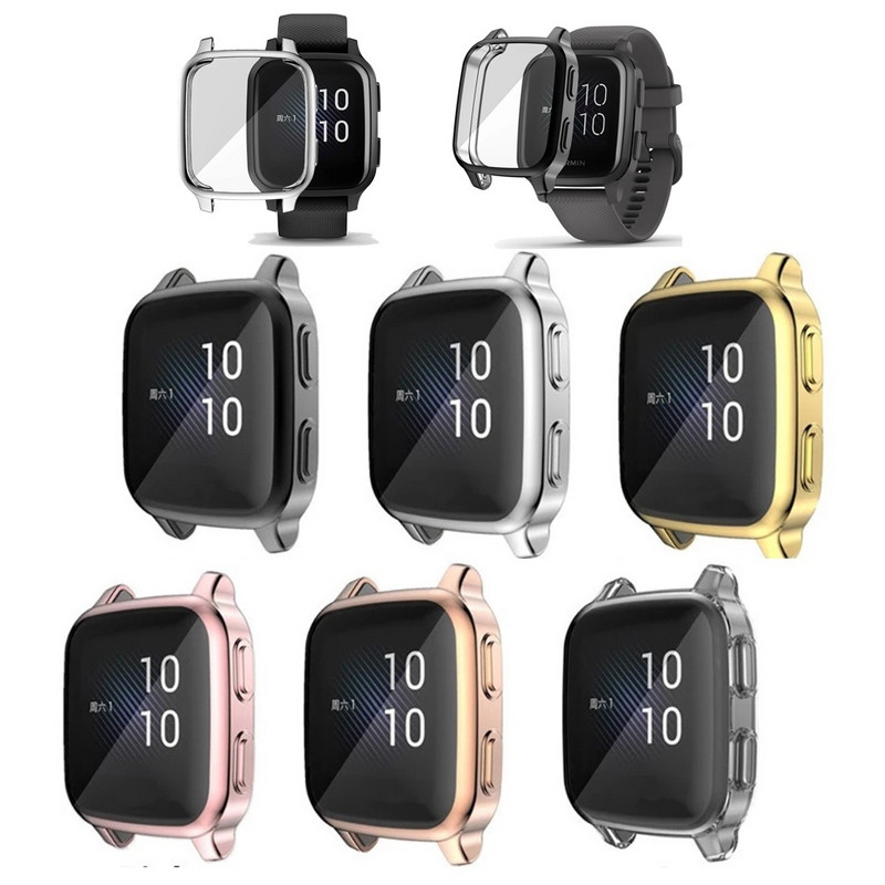 TPU галванизиран калъф Защитен капак за Garmin Venu SQ Garmin Venu SQ Music Bumper Screen Protector
