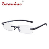 Guanhao Soft Ultralight TR90 okvir za naočale za čitanje bez okvira muškarci žene naočale čitač naočale futrola 1.0 1.5 2.0