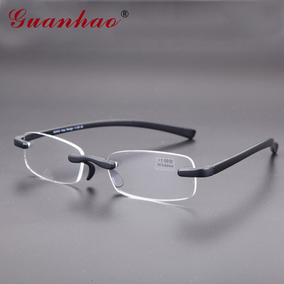 Guanhao Soft Ultralight TR90 okvir za naočale za čitanje bez okvira muškarci žene naočale čitač naočale futrola 1.0 1.5 2.0