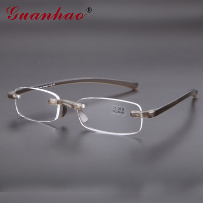 Guanhao Soft Ultralight TR90 okvir za naočale za čitanje bez okvira muškarci žene naočale čitač naočale futrola 1.0 1.5 2.0
