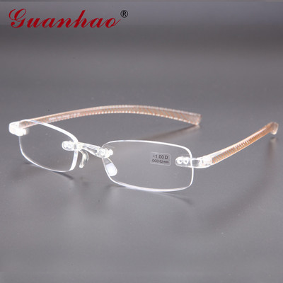Guanhao Soft Ultralight TR90 okvir za naočale za čitanje bez okvira muškarci žene naočale čitač naočale futrola 1.0 1.5 2.0