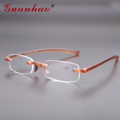 Guanhao Soft Ultralight TR90 okvir za naočale za čitanje bez okvira muškarci žene naočale čitač naočale futrola 1.0 1.5 2.0