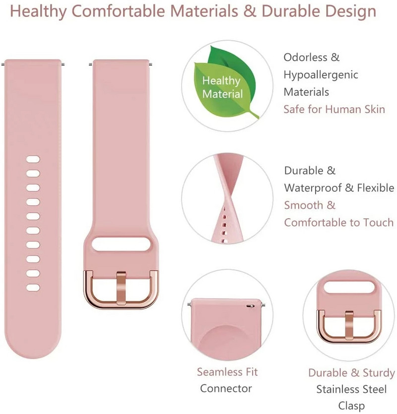 Silikonski remen za sat od 20 mm za Huawei GT3 42 mm GT 3 Pro 43 mm Active2 40 44 mm narukvica za pametni sat Honor Magic GT2 GT 2 42 mm