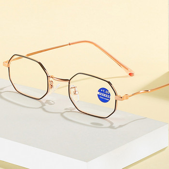 iboode Vintage Metal Polygon Frame Glasses Unisex Presbyopic Eyewear Eyewear Увеличителен диоптър +1,0 1,5 2,0 2,5 3,0 3,5 4,0