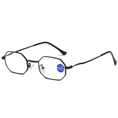 iboode Vintage naočale s metalnim poligonskim okvirom, uniseks naočale za dalekovidnost, naočale s povećalom dioptrija +1,0 1,5 2,0 2,5 3,0 3,5 4,0