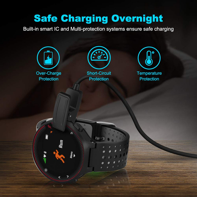 Laadimiskaabli andmeklambri aluslaadija 5 V Garmin Forerunner 235 630 230 735XT 35/30 käekell Vivomove HR/Approach S20 jaoks