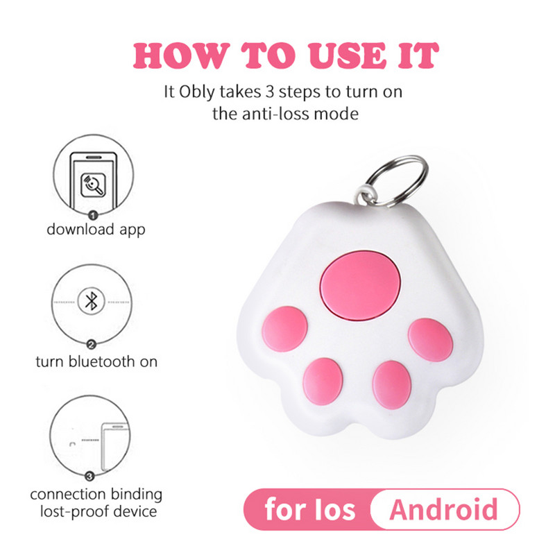 Mini bežični Bluetooth Kids Anti-Lost Device Dvosmjerni alarm GPS Tracker Smart Tag Pet Locator Pet Locator za Apple IOS/Android