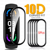 10D staklo za Xiaomi mi band 6 5 7 8 4 Screen Protector Zaštitno na Xiami Miband6 band6 Miband poklopac za Xiomi mi band film
