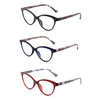 JM Women Spring Hinge Cat Eye Reading Glasses Floral Magnifier Очила за четене с пресбиопичен диоптър