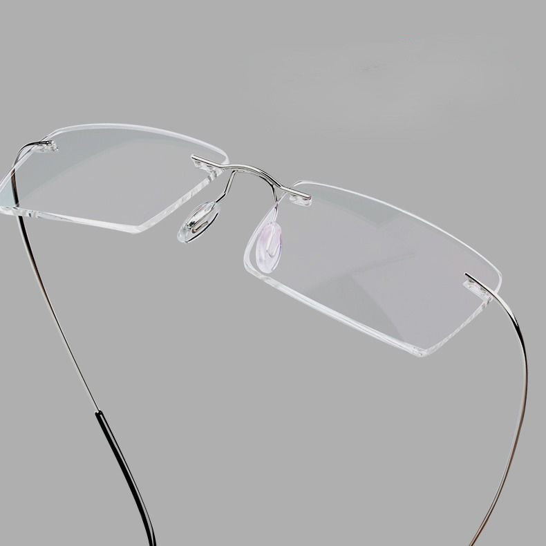 Naočale za čitanje bez okvira za muškarce i žene s oštrim rubovima Ultra-lagane poslovne HD naočale od smole Anti-plave naočale za starije osobe