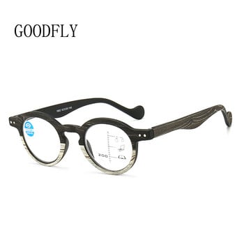 2022 Wood Grain Progressive Multifocal Reading Γυαλιά Ανδρικά Γυναικεία Anti Blue Light Γυαλιά Retro Vintage Στρογγυλά Γυαλιά Πρεσβυωπίας