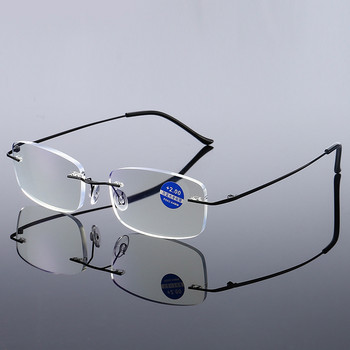 Ανδρικά γυαλιά ανάγνωσης χωρίς πλαίσιο Γυαλιά πρεσβυωπίας μόδας συνταγογραφούμενα γυαλιά οπτικά γυαλιά +1,0 έως +4,0 γυναικεία γυαλιά 2023