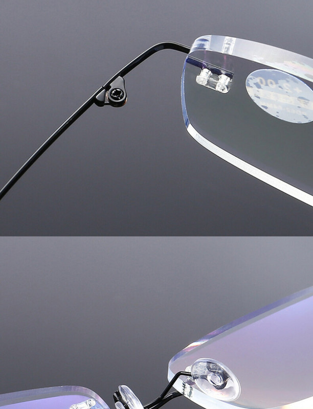 Ochelari de lectură pentru bărbați Ochelari pentru prezbiție fără ramă Ochelari prescripți la modă Ochelari optici +1,0 până la +4,0 Ochelari pentru femei 2023