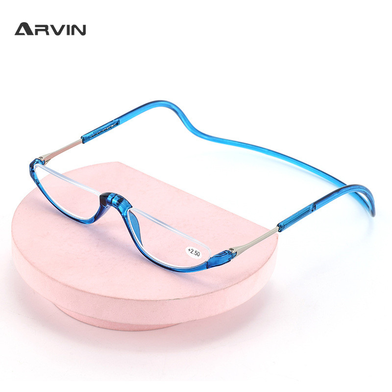 Ultralake viseće rastezljive naočale za čitanje Muškarci Žene Trendovske leće s poluokvirom Naočale za dalekovidnost Unisex dioptrija +1,0 1,5 do +3,0