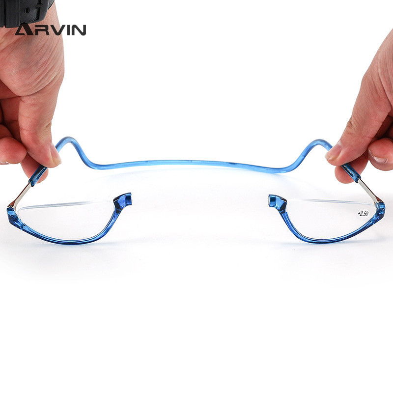 Ultralake viseće rastezljive naočale za čitanje Muškarci Žene Trendovske leće s poluokvirom Naočale za dalekovidnost Unisex dioptrija +1,0 1,5 do +3,0