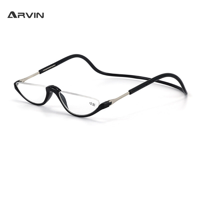 Ultralake viseće rastezljive naočale za čitanje Muškarci Žene Trendovske leće s poluokvirom Naočale za dalekovidnost Unisex dioptrija +1,0 1,5 do +3,0