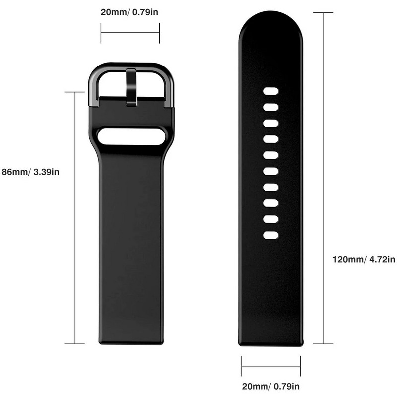 Curea de ceas din silicon moale de 20 mm pentru Haylou RS4 Plus Bratara inteligenta pentru bratara Haylou RS4 plus Curele de ceas Correa