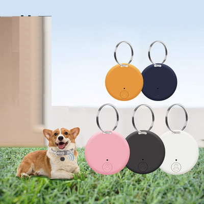 Mini Dog GPS συμβατό με Bluetooth Tracker Anti-Lost Συσκευή Στρογγυλή συσκευή Anti-Lost Παρακολούθηση τσαντών κατοικίδιων παιδιών Smart Finder Locator