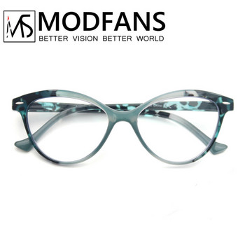 MODFANS Cat Eye Reading Glasses Women Spring Hinge Light Presbyopic Readers Eyeglasses with Diopter +0.5 to +4.0