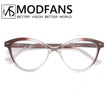 MODFANS Cat Eye Reading Glasses Women Spring Hinge Light Presbyopic Readers Eyeglasses with Diopter +0.5 to +4.0