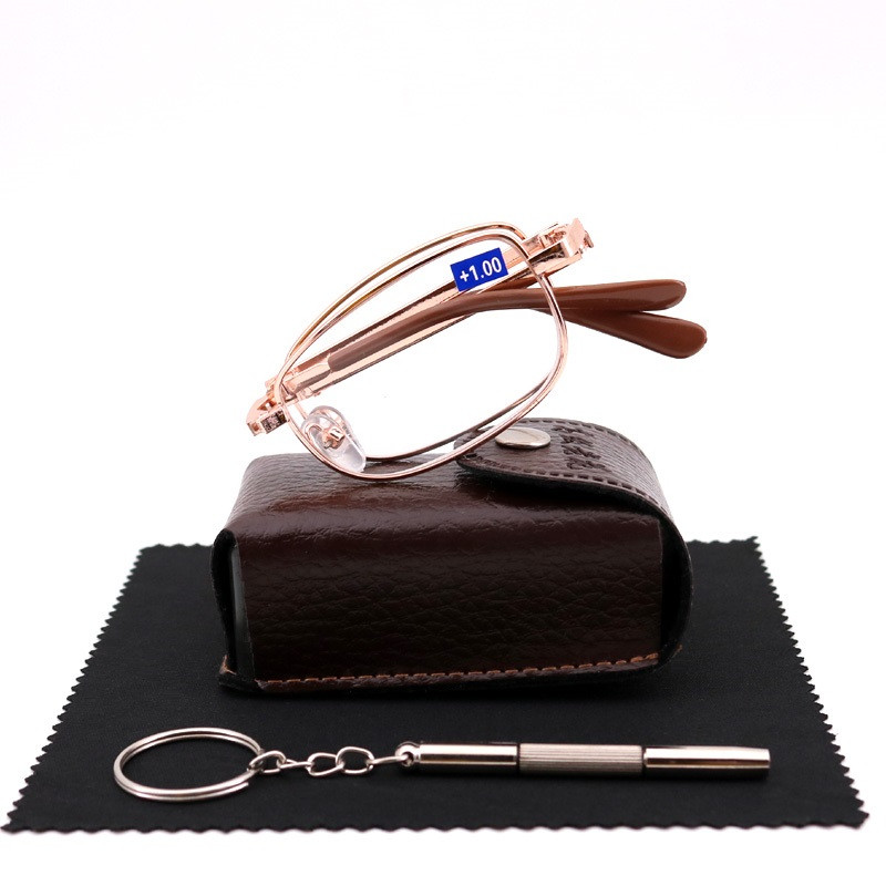 Kokkupandavad lugemisprillid meestele naistele kokkupandavad metallist presbüoopiaprillid Dioptria +1,0 1,5 2,0 2,5-4,0 Vanad hüperoopiaprillid