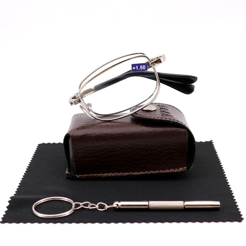 Kokkupandavad lugemisprillid meestele naistele kokkupandavad metallist presbüoopiaprillid Dioptria +1,0 1,5 2,0 2,5-4,0 Vanad hüperoopiaprillid