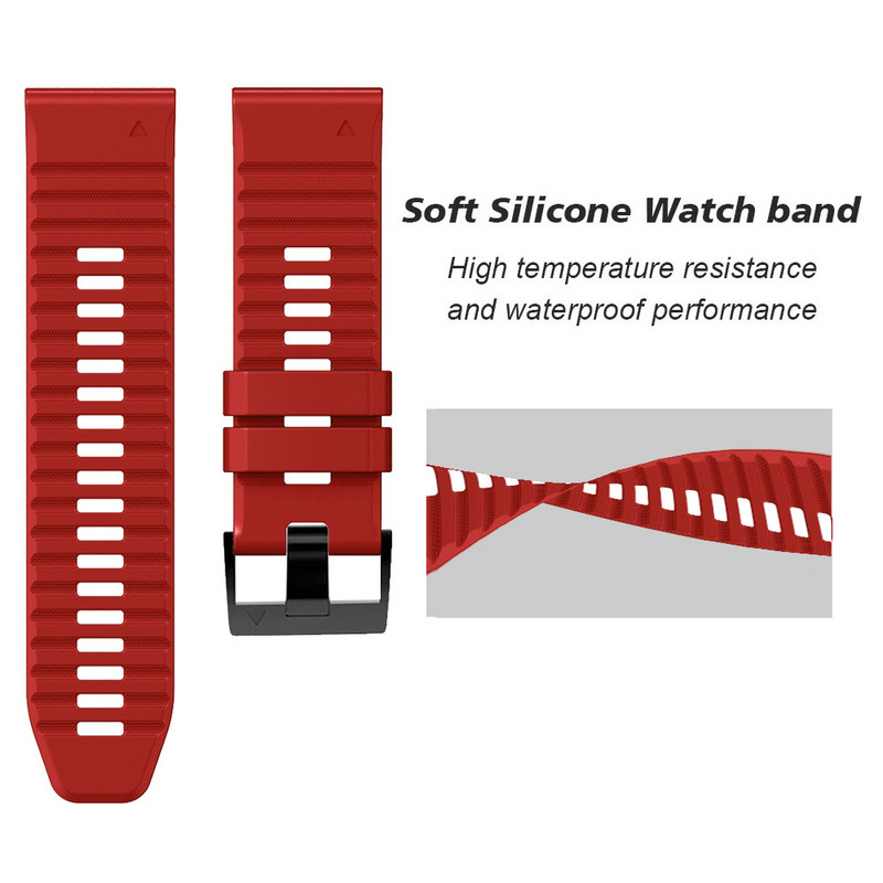 26 Ανταλλακτικά λουράκια ρολογιού QuickFit σιλικόνης 22mm για Garmin Fenix 7X 7 6X 6 Pro 5 5X Epix 2 Smartwatch Wristbands βραχιόλι