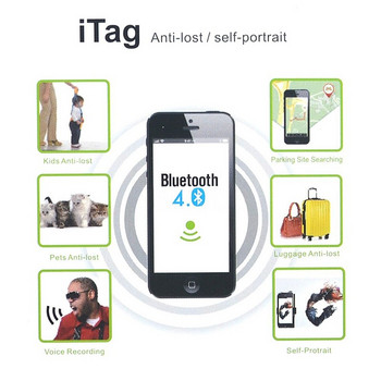 Ασύρματο συμβατό με Bluetooth 4.0 Tracker Πορτοφόλι για ηλικιωμένα παιδιά κατοικίδιων ζώων - κλειδί Τσάντες αυτοκινήτου Βαλίτσα Anti Lost GPS Locator Alarm Finder Auto