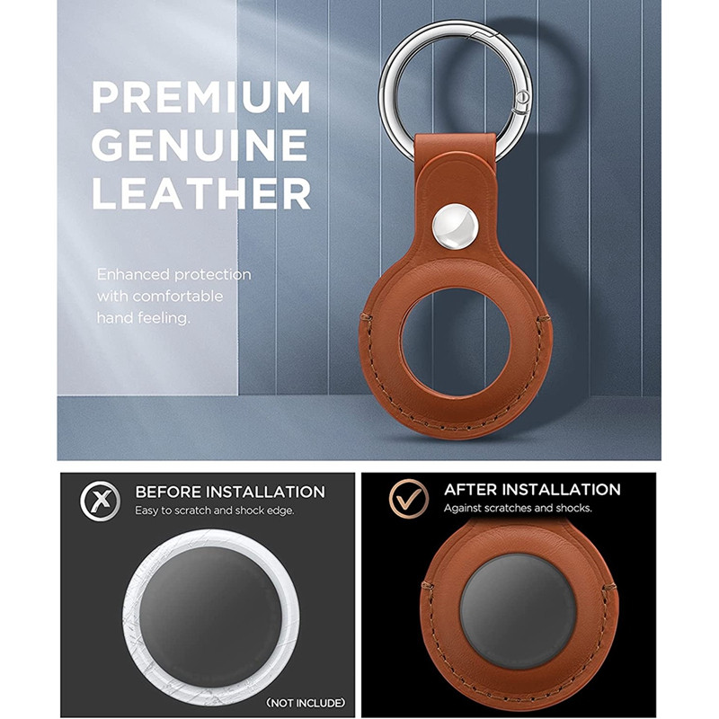 Prikladno za Apple Airtag kožnu torbicu, pogodno za Apple Tracker Device Anti-Drop, Anti-Lost Airtag torbicu