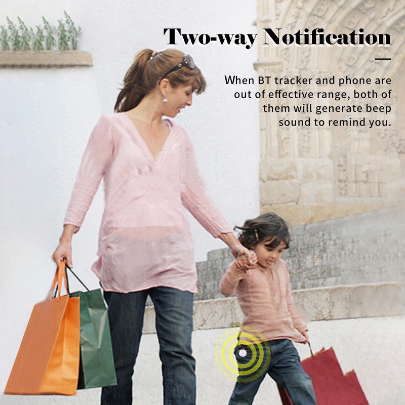 Belaidis GPS sekiklis, skirtas naminiams gyvūnėliams Raktai Krepšiai Piniginės APP Valdymo elementų Vietovės Selfie Užraktas, skirtas iOS / Android telefonams Judesio sekimas